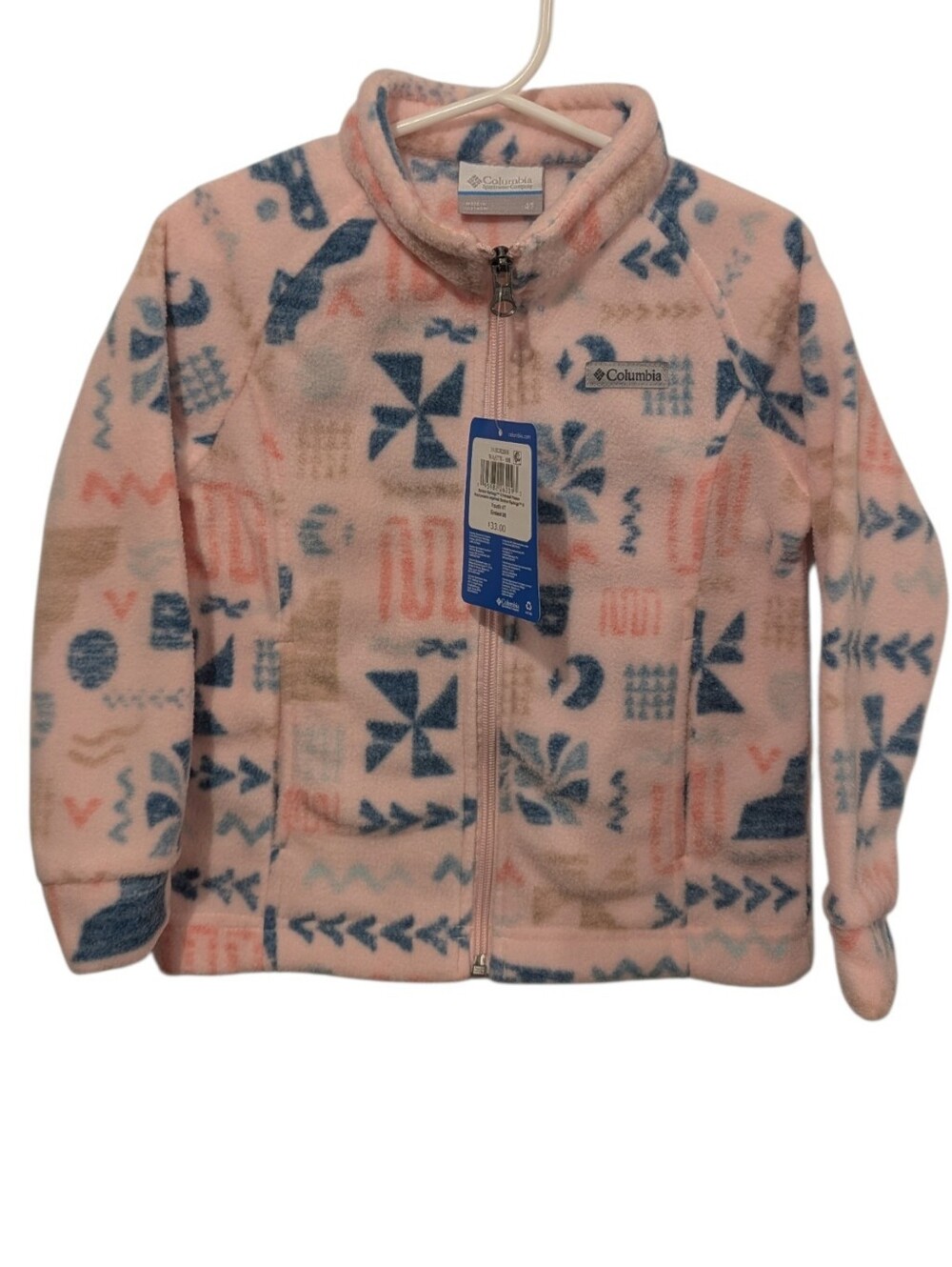 Columbia Benton Springs II PrInted Fleece Jacket Size 4T